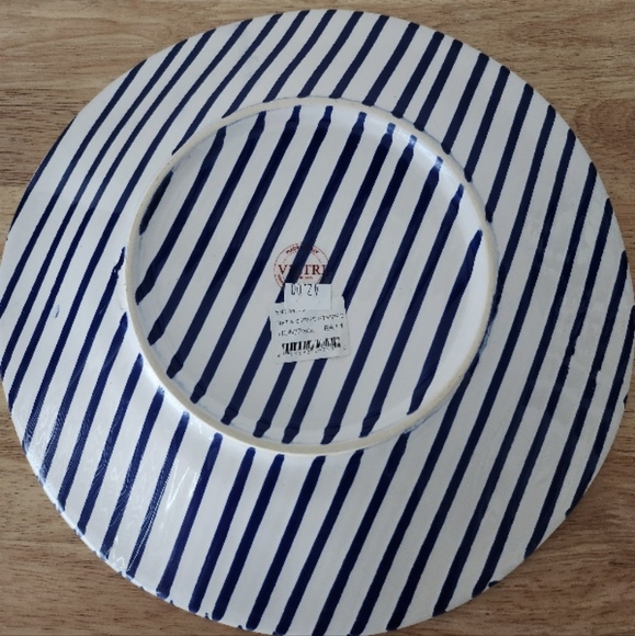 Vietri Blue Stripe Dinner Plates (Set of 2) - Picture 5 of 8